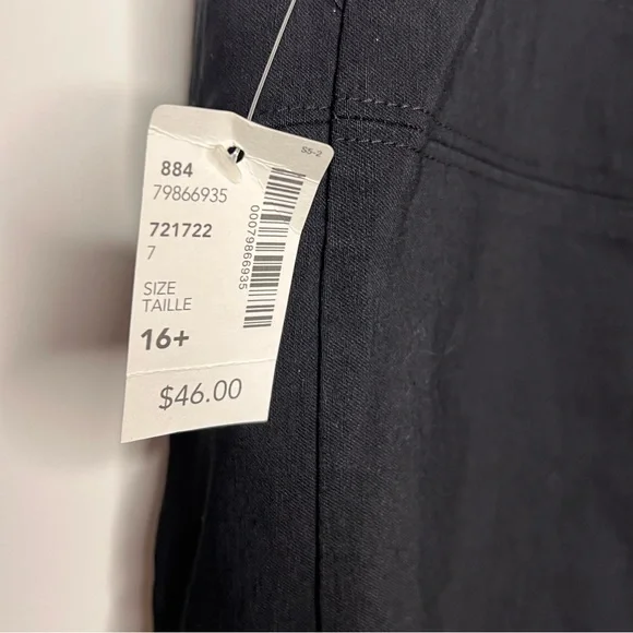 NWT Reitman’s Classic black pull on stretch A-Line Skirt - Women size 16 - Picture 5 of 8